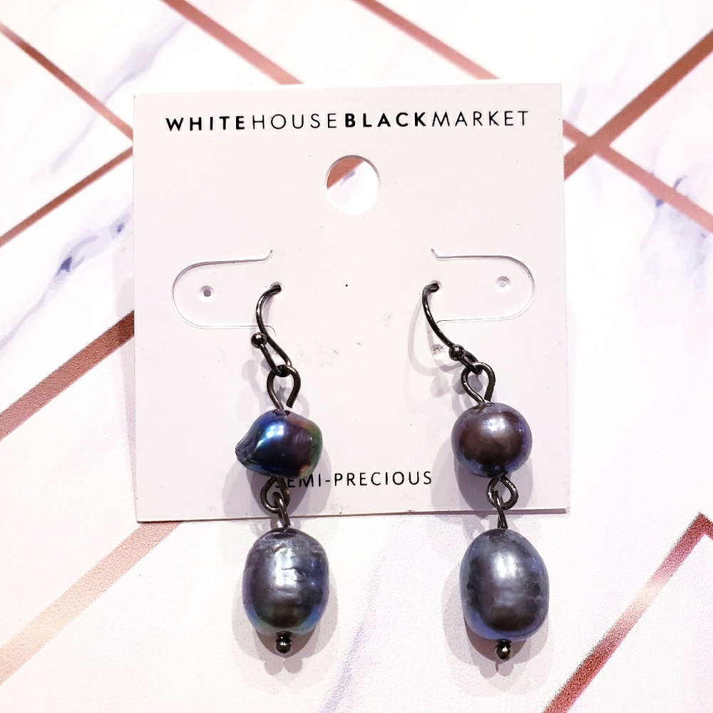 White House Black Market Freshwater Pearl Earrings